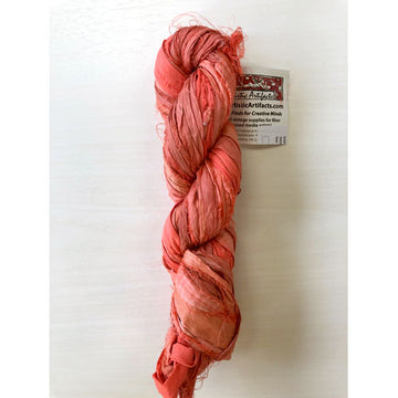 PREORDER Silk Sari Ribbon, Tangerine