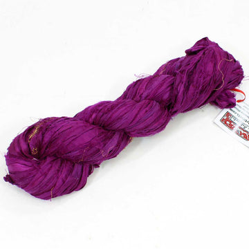 Silk Sari Ribbon, Mulberry Purple