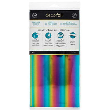 Deco Foil Transfer Foil Value Pack, Rainbow (20 sheets)
