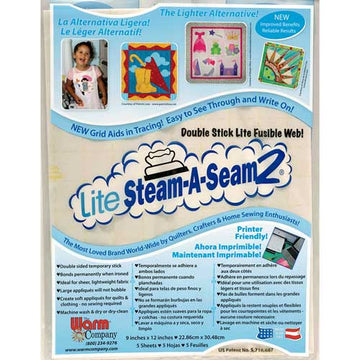 Lite Steam-A-Seam 2, 9x12 sheets