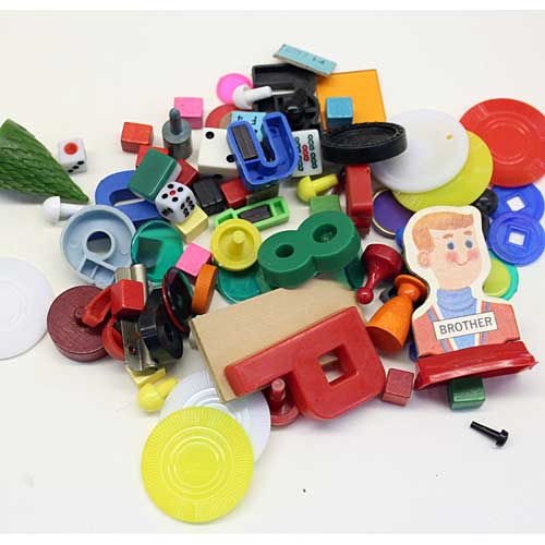Game Piece Mixture, assorted game pieces