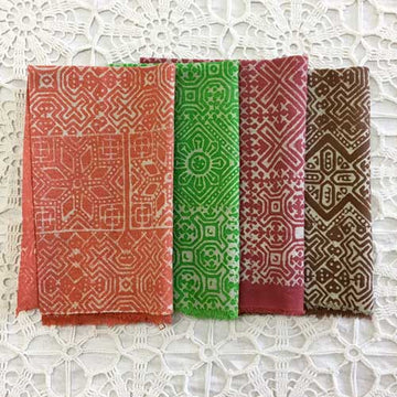 Hand Dyed Batik from Thailand, 4 pieces