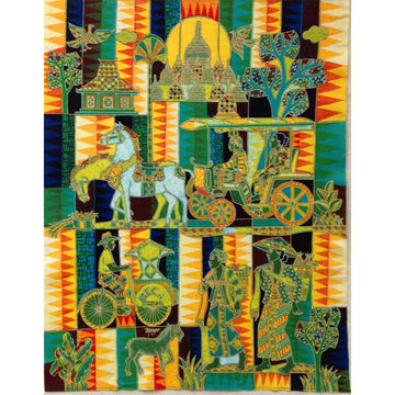Batik Fabric Panel by Mahyar, Transport (large)