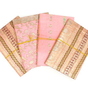 Large Vintage Pink Sari Covered Handmade Paper Journal