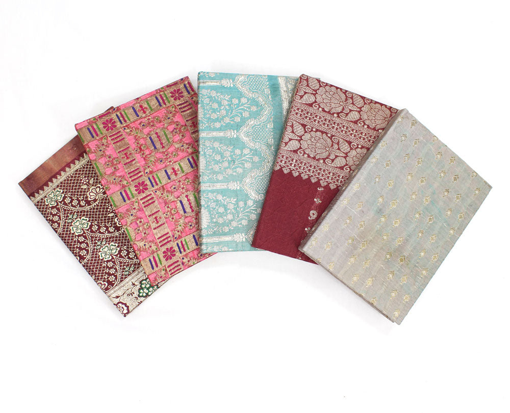 Medium Vintage Sari Covered Handmade Paper Journal, limited edition, we choose the color!