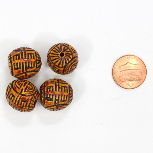 Asian Inspired Resin Beads, Sphere