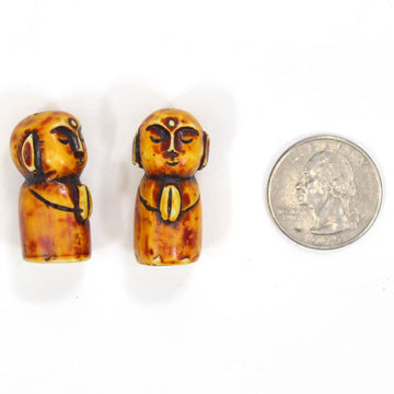 Asian Inspired Resin Beads, Faces