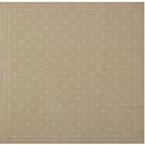 Sashiko Preprinted Fabric, Kasuri (cross), Gray