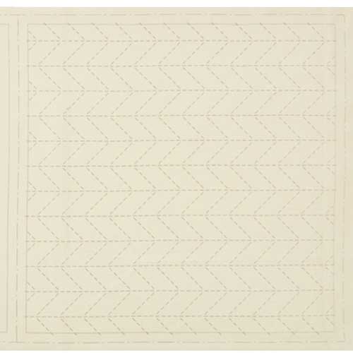 Sashiko Preprinted Fabric, Sugiaya (herringbone), Off White