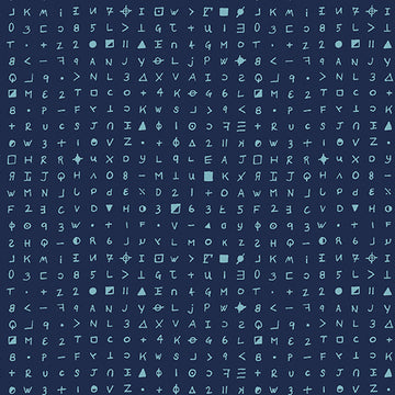 Fabric from the Basement, Cryptography in Blue Moon by Giucy Giuce