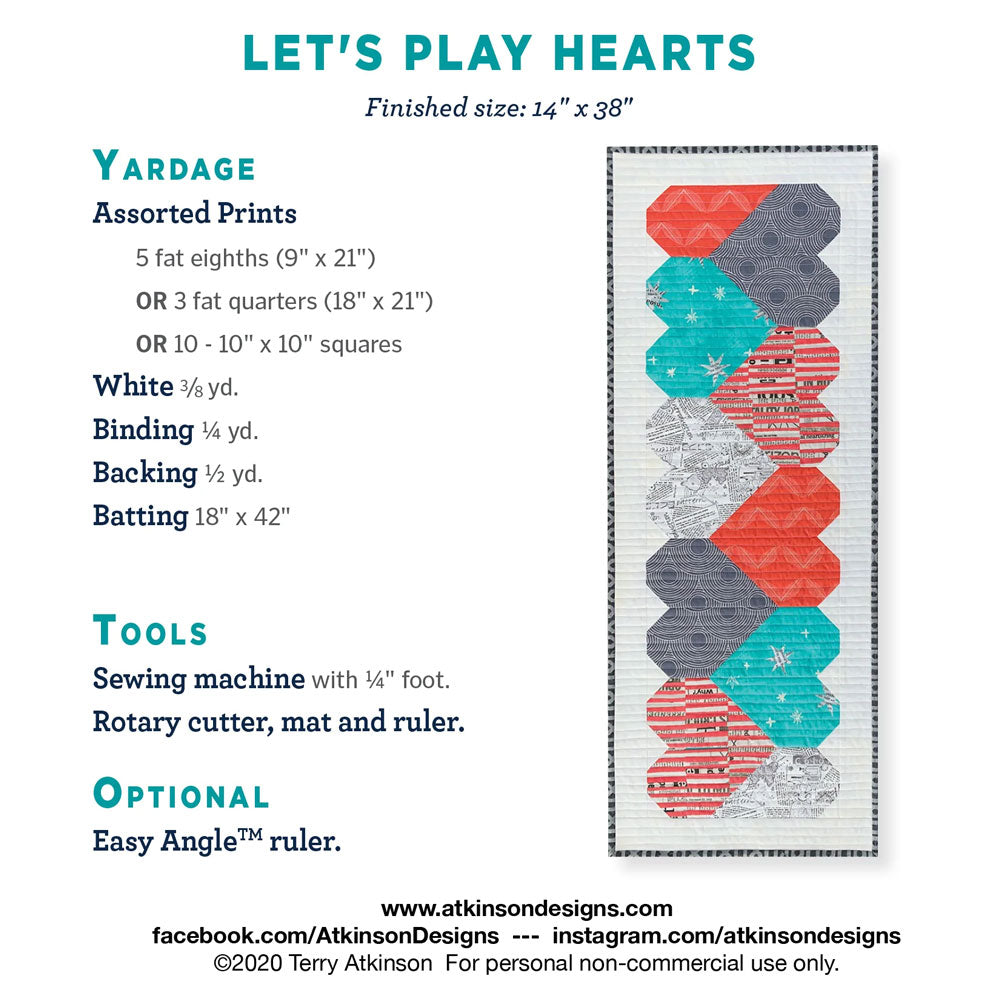 Let's Play Hearts by Atkinson Designs