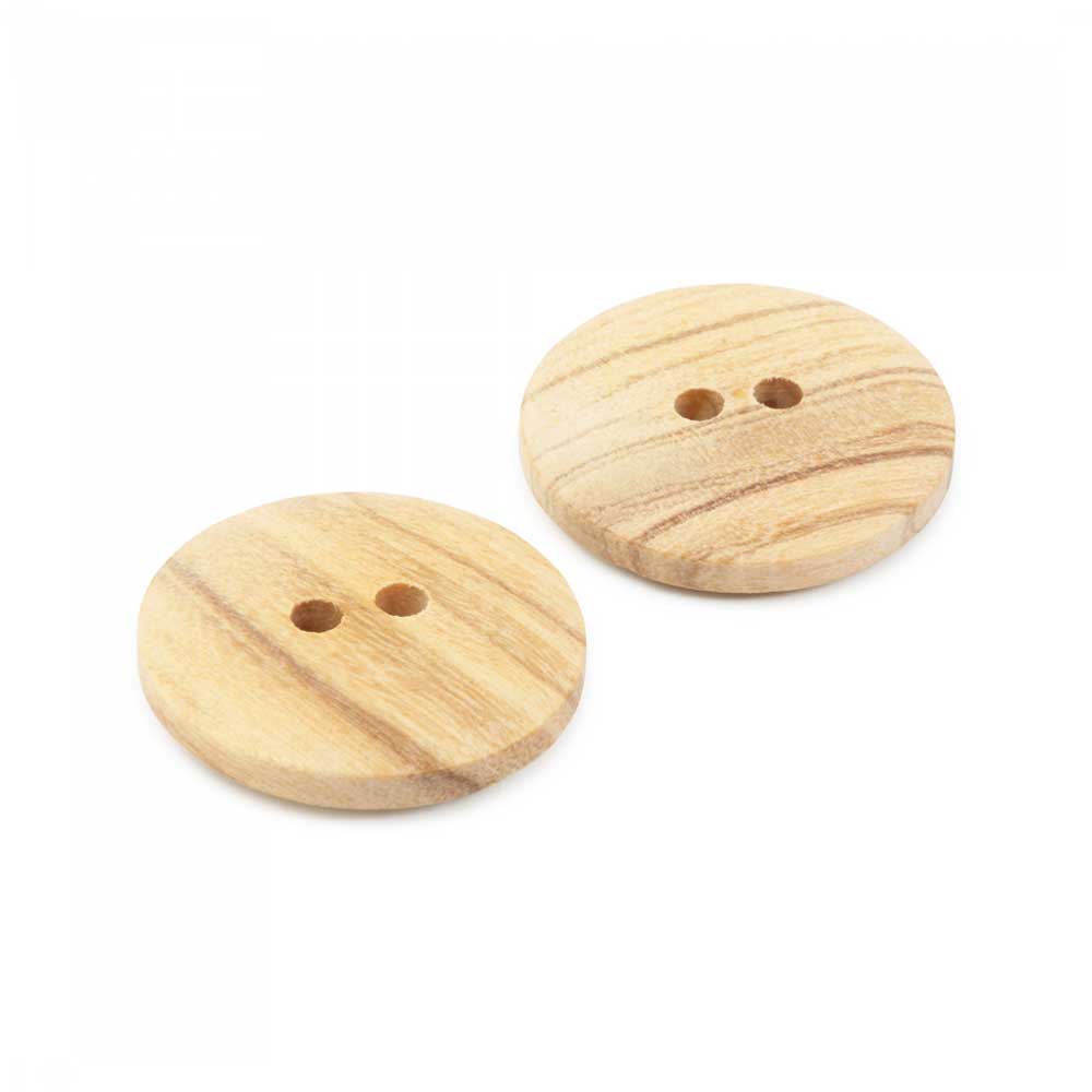Wood Buttons, Beige 20mm, pack of 3