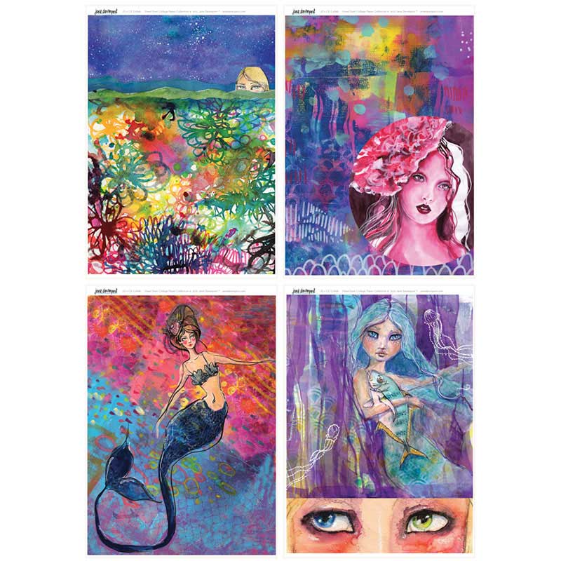 Siren Song Collage Sheets by Jane Davenport (4 designs)