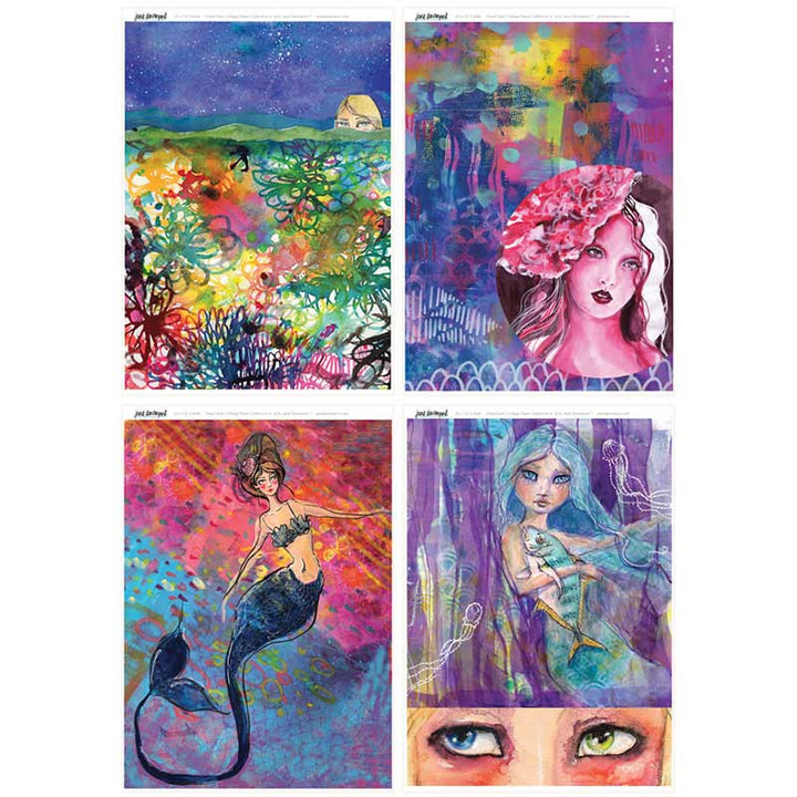 Siren Song Collage Sheets by Jane Davenport (4 designs)