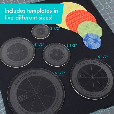 Creative Grids Ruler Circles- 5 sizes