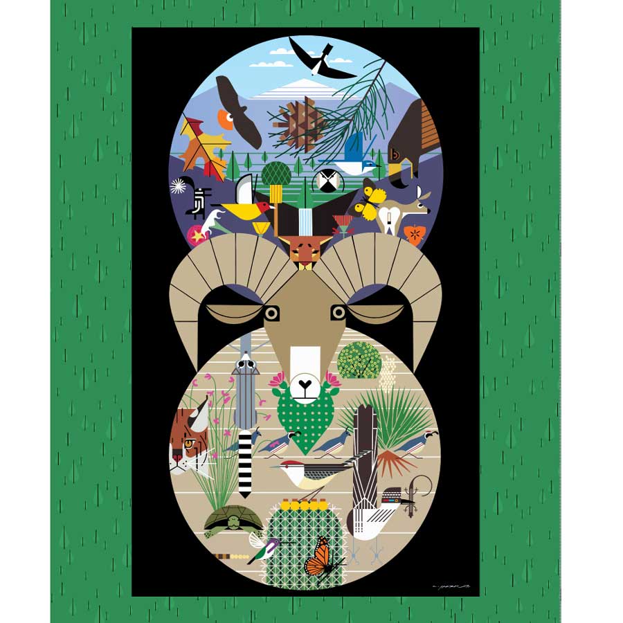 Santa Rosa by Charley Harper Poster Panel (36 in. wide)