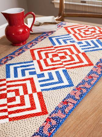 Glory in the Cabin Table Runner Pattern by Jean Ann Wright for Cut Loose Press