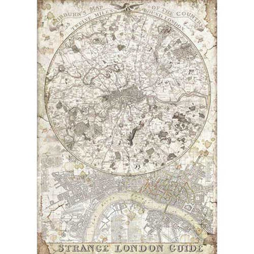 ONE LEFT London City Guide Rice Paper Decoupage Sheet