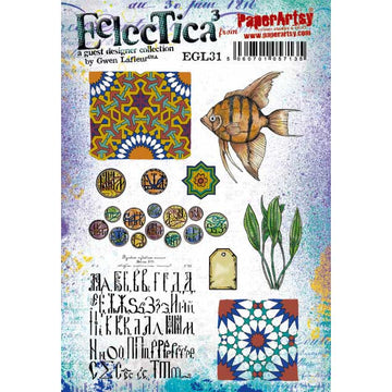 Eclectica Stamp Collection #31 by Gwen Lafleur  Build-A-Collage: Fish & Patterns
