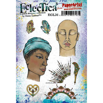 Eclectica Stamp Collection #36 by Gwen Lafleur, Angels & Icons: Tribal Faces