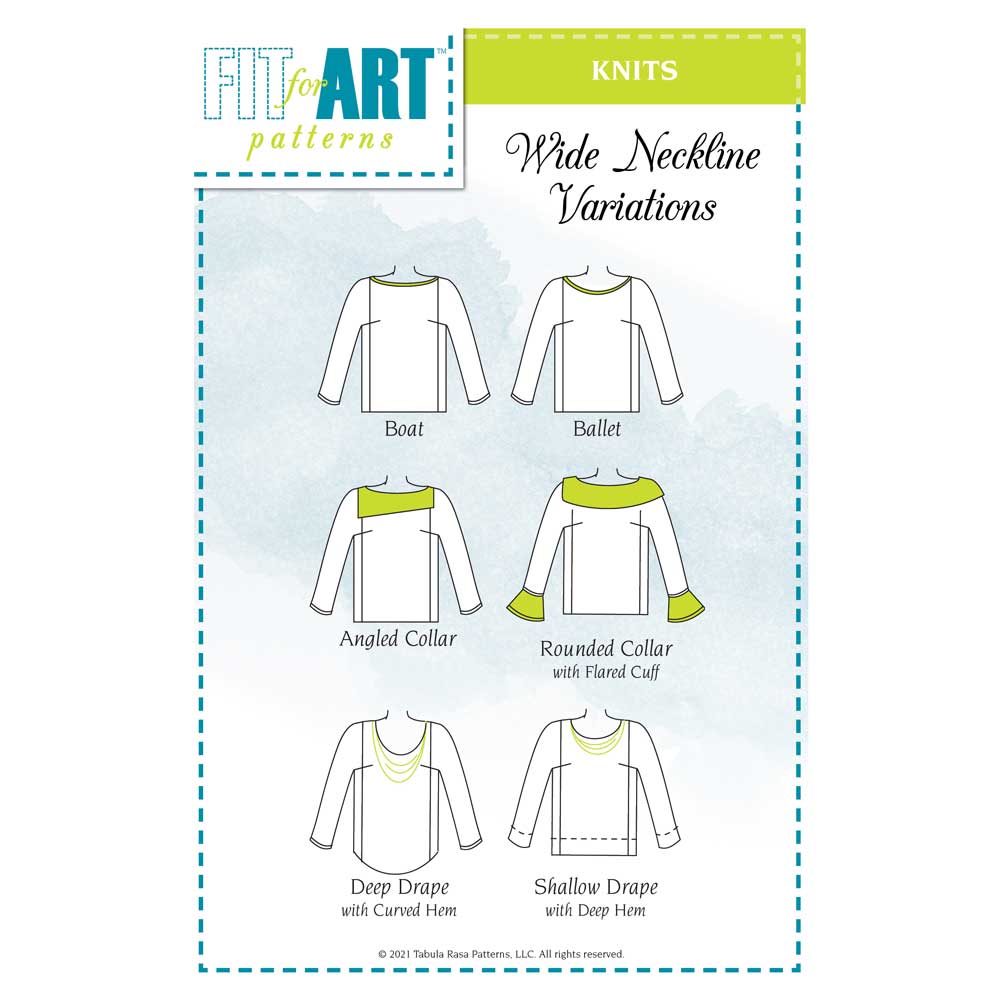 Wide Neckline Variations for Tabula Rasa Knits by Fit for Art