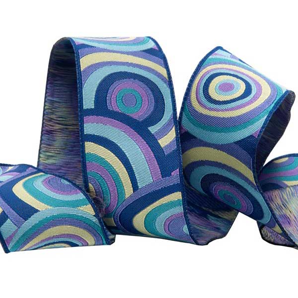 Blue & Purple Target, 1.5 in. ribbon by Kaffe Fassett