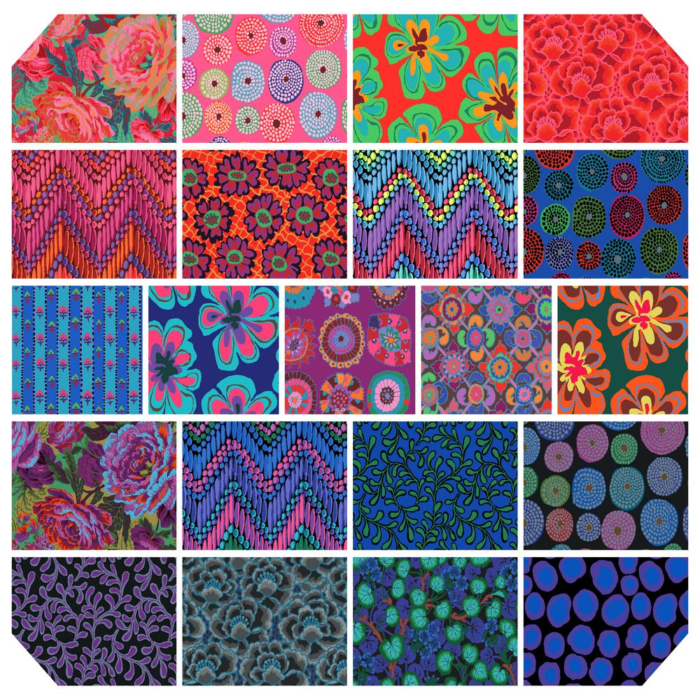 Kaffe Fassett August 2022 Precut Fat Quarter Bundle outlets in Cool Colors | 20 Prints