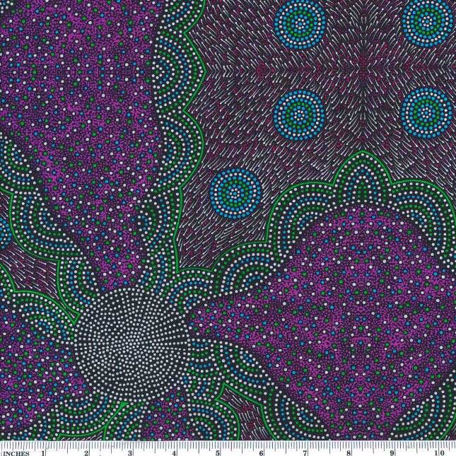 Kangaroo Grass And Bush Waterhole Purple by Roseanne Morton