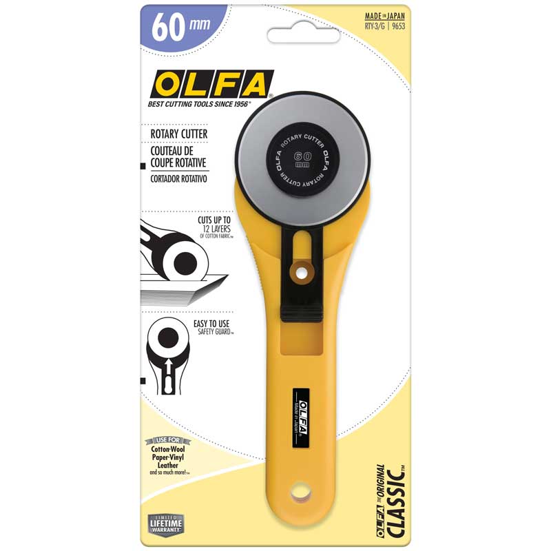OLFA 60mm Straight Handle Rotary Cutter