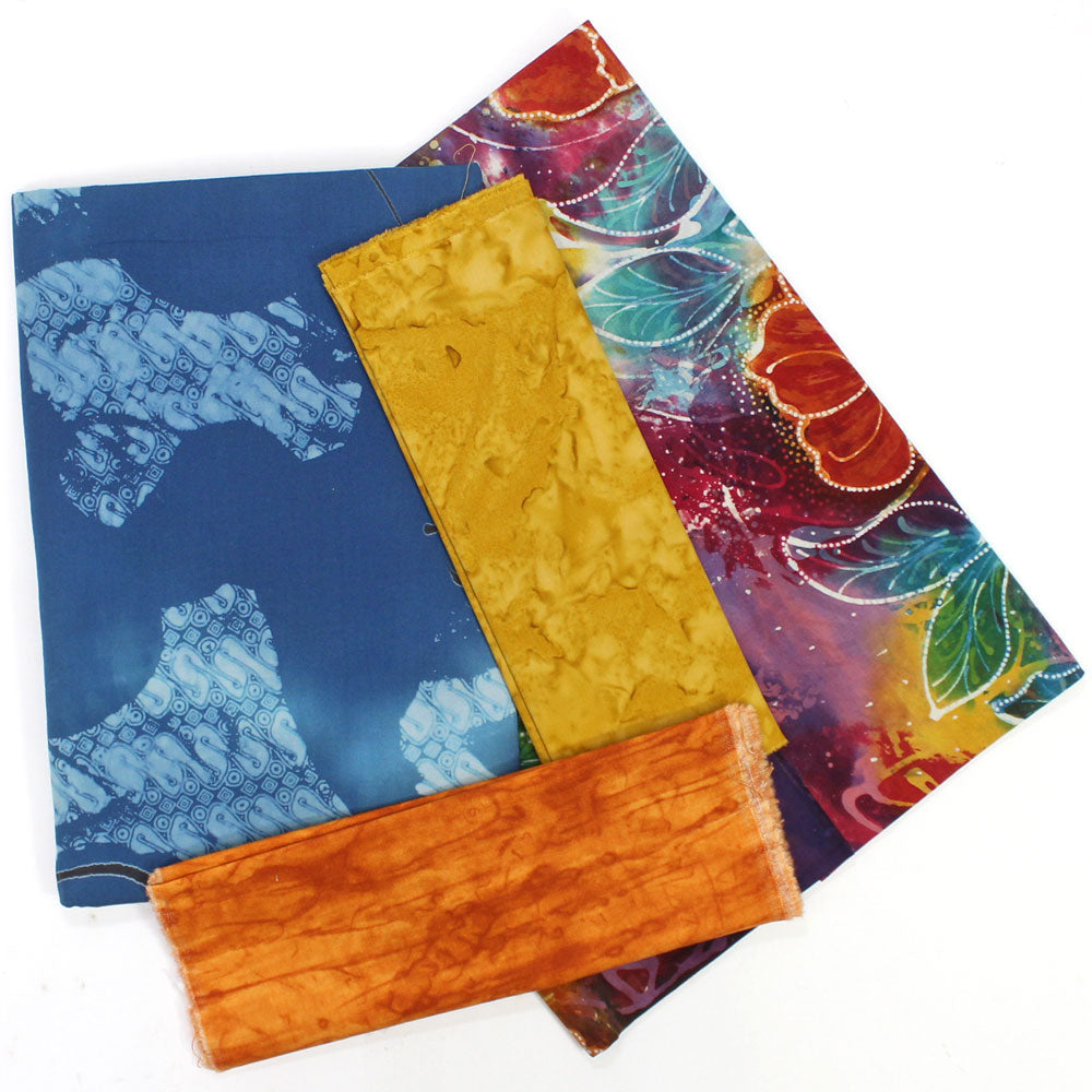 Flower Panel With Combanasi Batik Quilt Kit
