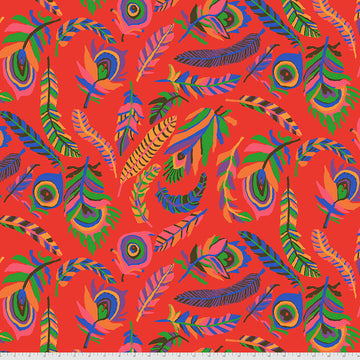 Kaffe Fassett Collective Aug 2021, Tickle My Fancy, Red
