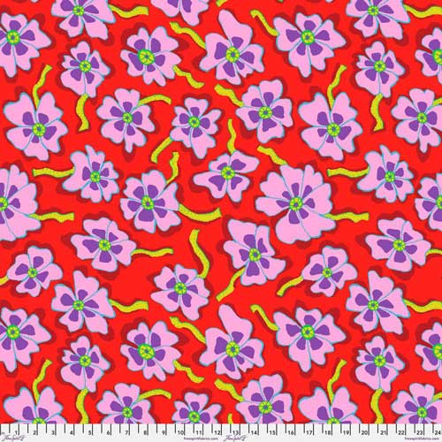 Camo Flower - Red, Kaffe Fassett Collective, August 2023