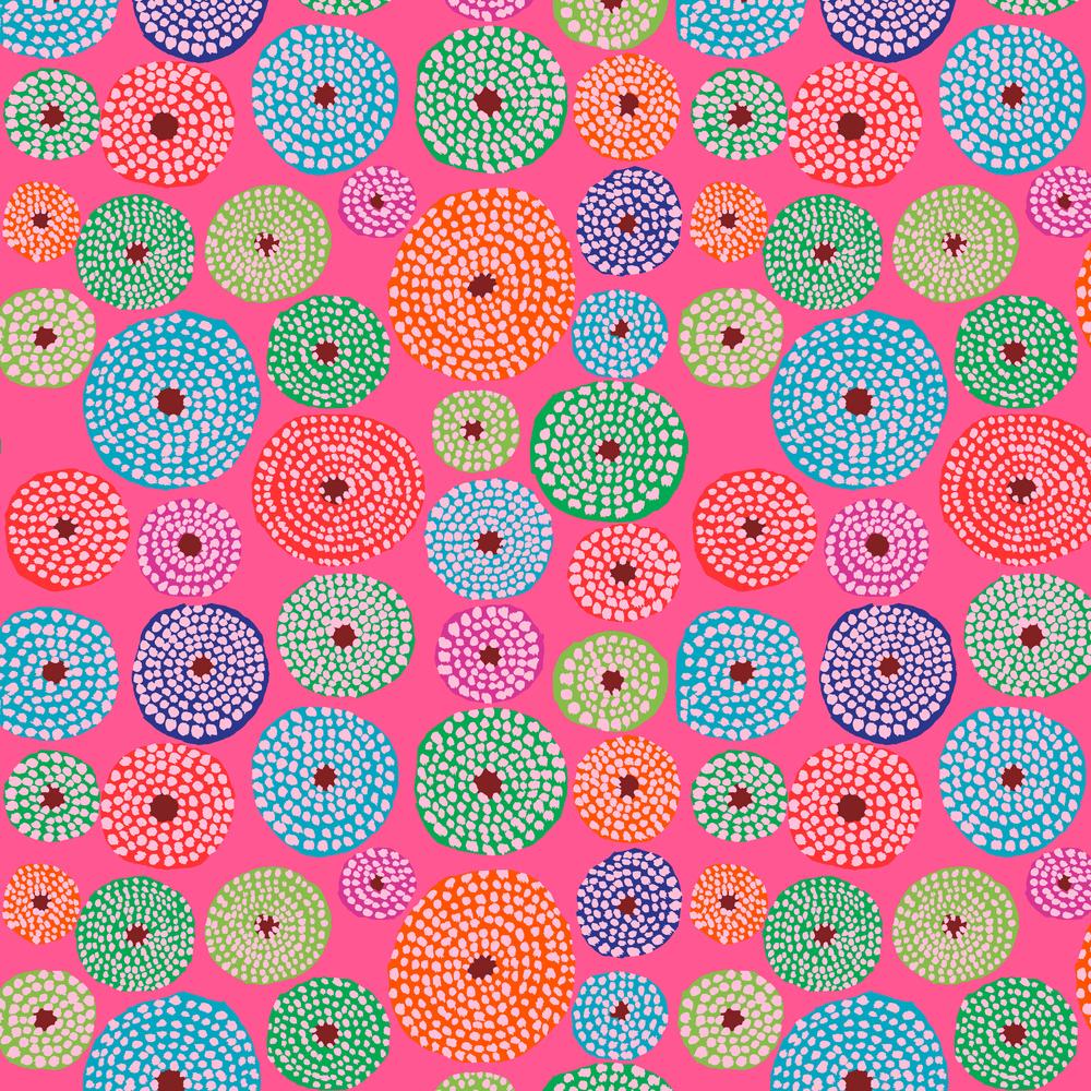 Disks - Pink, Kaffe Fassett Collective, February 2023