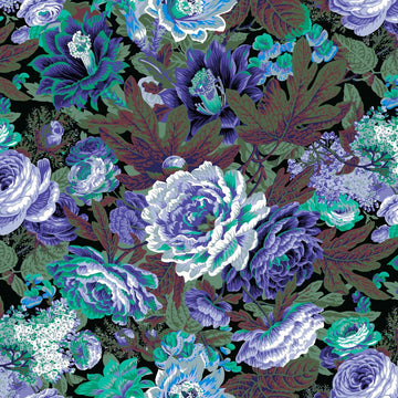 Floral Burst - Purple, Kaffe Fassett Collective, February 2023