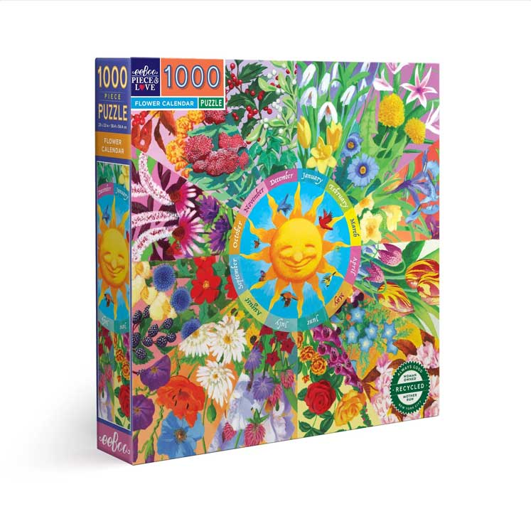 Flower Calendar 1000 Piece Puzzle by eeBoo
