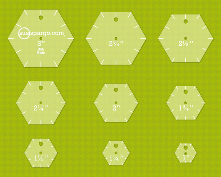 Hexagon Easy Acrylic Template Set