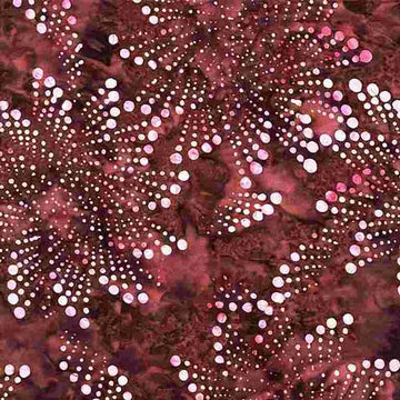Tonga Batik, Floral Fireworks in Plum
