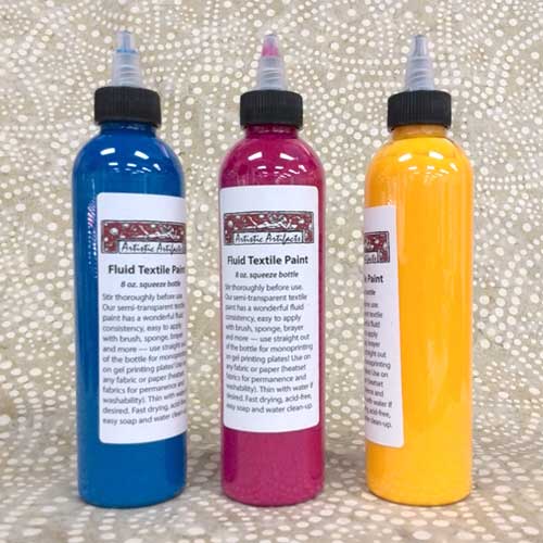 Artistic Artifacts Fluid Textile Paint: Primary II (set of 3)