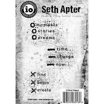Triptych Cling Rubber Stamp Set by Seth Apter