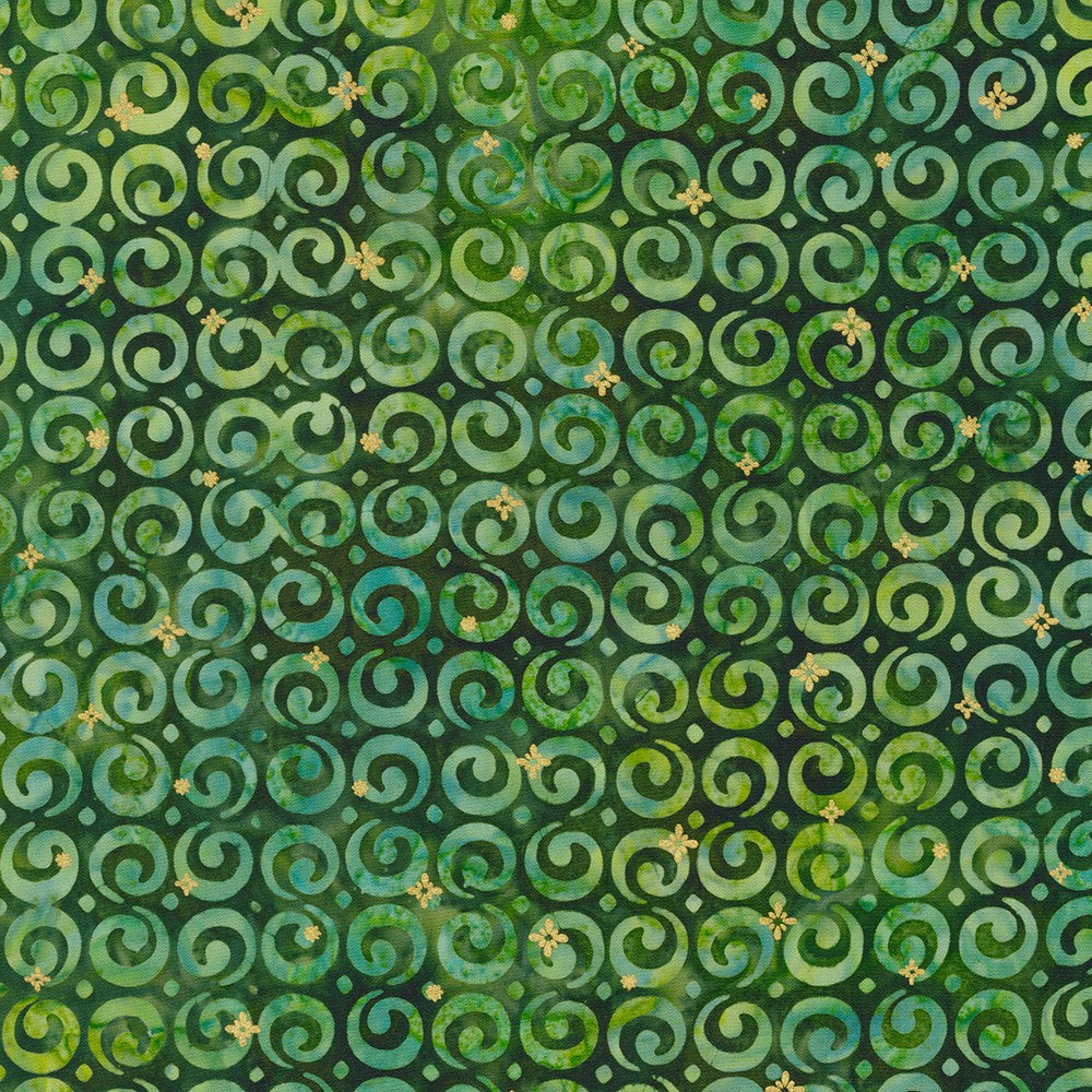 Artisan Batiks- Winter Sparkle, Evergreen
