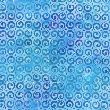 Artisan Batiks- Winter Sparkle, Water, Swirls