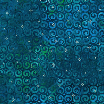 Artisan Batiks- Winter Sparkle, Ocean, Swirls