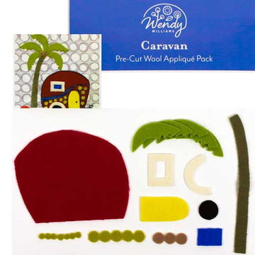 Caravan Pre-Cut Wool Kit by Wendy Williams, Red