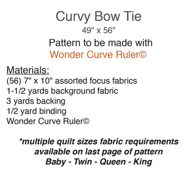 Curvy Bow Tie Pattern by Sew Kind of Wonderful