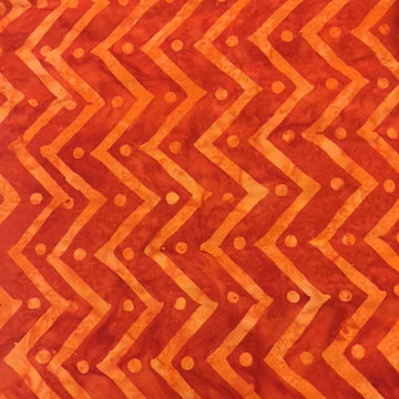 Batik fabric, Diagonal Dots, Orange