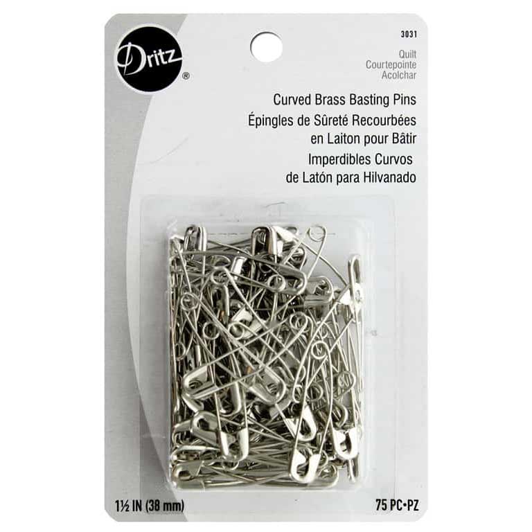 Dritz Curved Brass Basting Pins