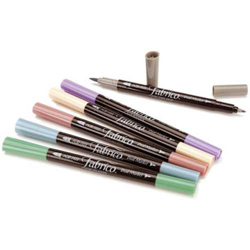 Fabrico Dual-Tip Markers, Pastel 6/pk