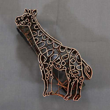 ONE LEFT Giraffe Handmade Indonesian Copper Tjap