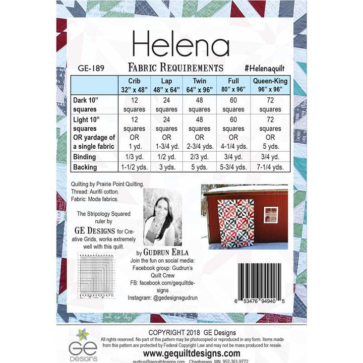 Helena Quilt Pattern by GE Designs