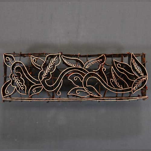 Large Leaf Border Indonesian Copper Tjap